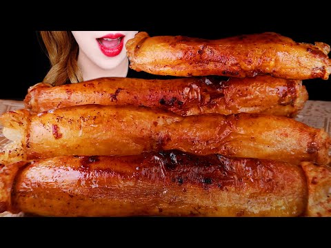 ASMR GIANT LONG BEEF INTESTINES (DAECHANG) EATING SOUNDS MUKBANG 먹방 咀嚼音