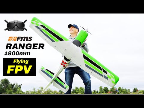 Flying the VERY Large FMS Ranger RC Plane with FPV Goggles