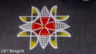 Pongal Special Colour Kolam🍀 24/7 Rangoli 🌺 Simple Sankranti Rangoli 2025🌺 Easy Daily Muggulu Design