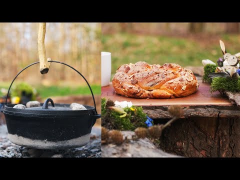 Dutch Oven Easter Bread! Outdoor Cooking, so Delicious!