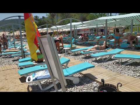 Lancora beach hotel обзор пляжа,Кемер Анталия