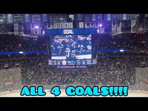 ALL 4 LEAFS GOALS LIVE!!!!!! Vs Seattle Kraken October 31st 2024