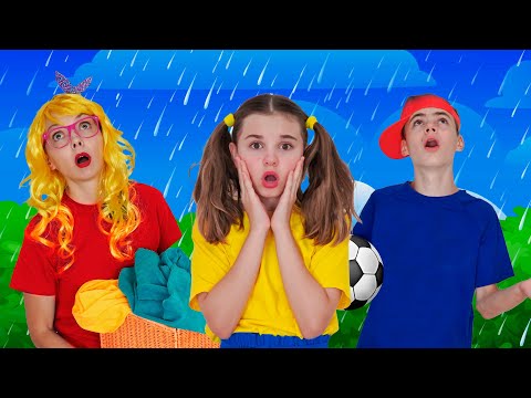 Rain Rain Go Away - Kids Song Rainy Day!  Nick and Poli