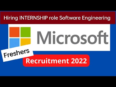 Microsoft Hiring INTERNSHIP 2022  |Hiring Freshers | How to Apply ✍️