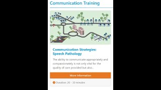 LMS Learning module: Speech Therapy - Communication