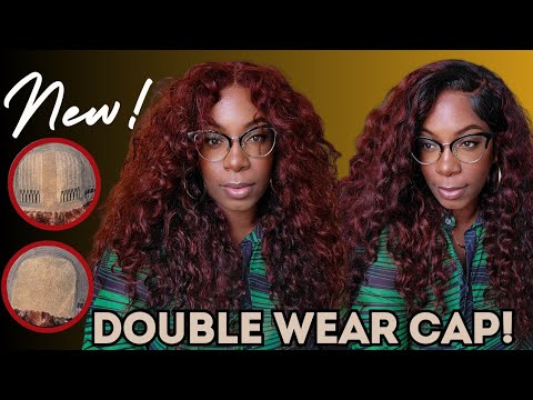 NEW! Double Wear Flip Cap Wig - TWO Colors, ONE Wig + Drawstring Ear Tabs w/ Slip Combs Klaiyi Hair