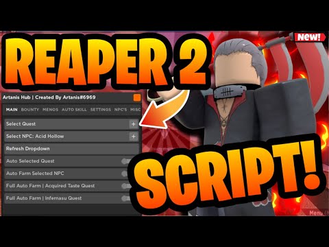 *NEW* REAPER 2 SCRIPT HACK AUTOFARM / AUTOQUEST | Roblox Reaper 2 Script Pastebin 2023