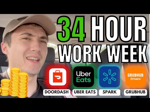 34 Hour DoorDash/Uber Eats/Spark Work Week - How Much Did I Make?