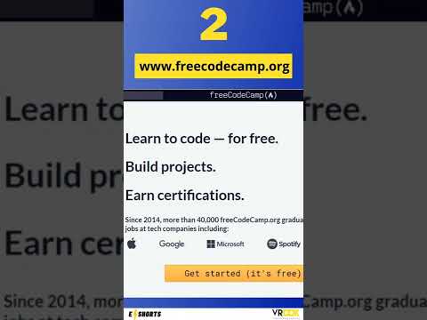 Which are the top 5 sites to learn coding for free? Here it is #shorts #programming #coding