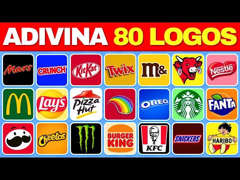 🧠 Adivina 80 LOGOS de Comida y Bebida 🍔🍫✅ Quiz de Logos 2024