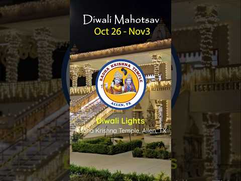 Diwali Lights 11,111 Diyas l Diwali Mahotsav l Radha Krishna Temple of Dallas #shorts