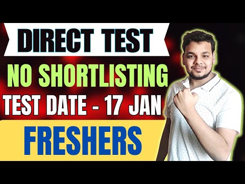 Direct Test Hiring Announced | OFF Campus Drive For 2025, 2024 Batch | Biggest Hiring for Freshers