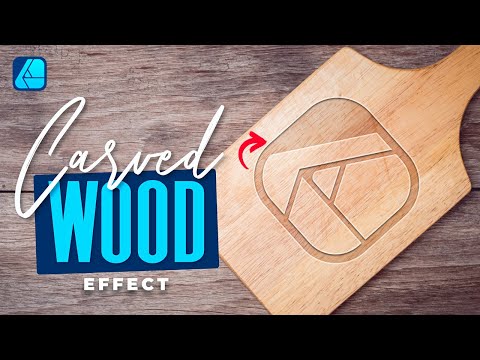 Carved wood effect using QuickFX in Affinity Designer