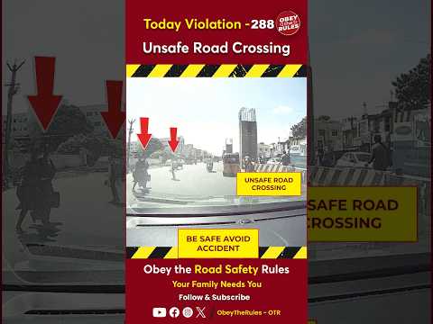 TODAY VIOLATION -288 Unsafe Road Crossing #otr #roadsafety #chennaitrafficpolice