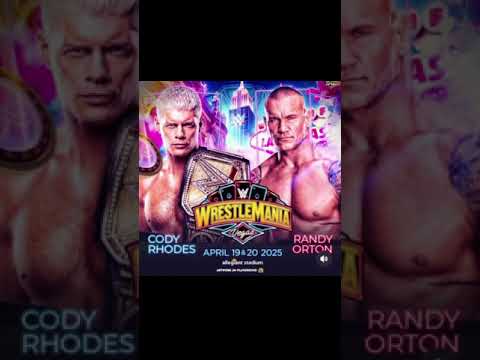 Cody Rhodes vs Randy orton wrestlemania 42 match card #shorts