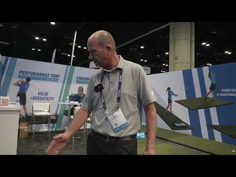 Fiberbuilt Golf Simulator Hitting and Stance Mats at the 2024 PGA Merchandise Show