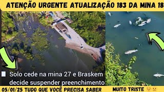 Atualização 183 da mina 18 da BRASKEM no Mutange | Maceió | Alagoas Brasil | visto de cima em 4K