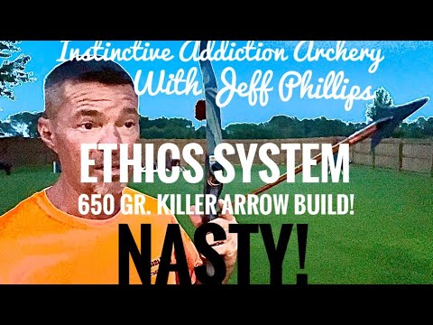 Ethics System 650gr. Killer Traditional Arrow Build And Broadhead Test!