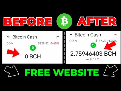 Mine Free 1 BCH ■ No Investment | Free BITCOIN CASH mining site | Free BCH Mining