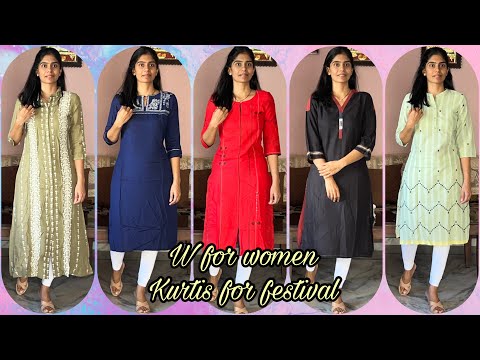 Festive wear simple and stylish kurtis for women|W for women kurtis|Amazon kurtis|Ramya