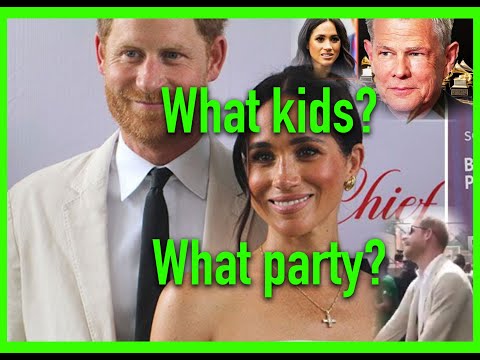 WHAT KIDS, WHAT PARTY? CELEBS make their EXCUSES. MEGHAN'S VERSION  & VERY WEIRD HARRY CLIP at end.