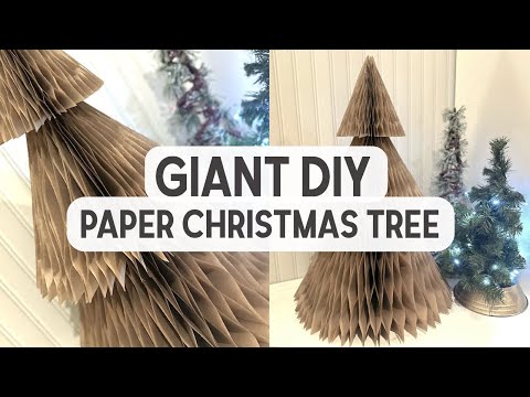 DIY Neutral Accordion Paper Tree | Affordable High End Christmas Dupe