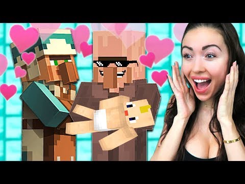 Making VILLAGER BABIES in my SECRET BASE! (Minecraft)