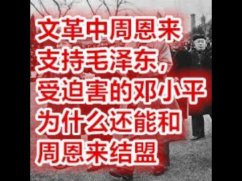 文革中周恩来支持毛泽东，受迫害的邓小平为什么还能和周恩来结盟