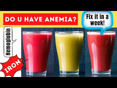 Increase Hemoglobin in 7 Days | 3 Antioxidant/Iron Rich Drinks for Skin Glow | Get rid of Anemia!