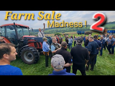 Farm Sale Madness 2" Auction Fever!" Farm Machinery Ford Tractors, Massey, Claas  John Deere