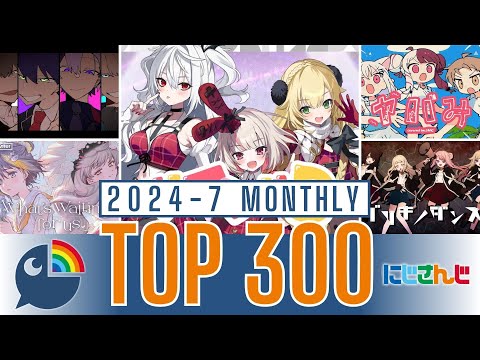 【2024年7月】にじさんじ 歌ってみた&オリジナルソング 月間再生数ランキング【TOP300】