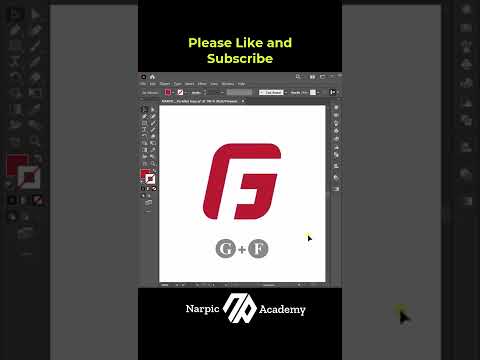 Adobe Illustrator - Design G F Letter Logo with Grid