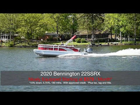 2020 BENNINGTON 22SSRX. NICELY EQUIPPED. STARTING AT $379 / MONTH