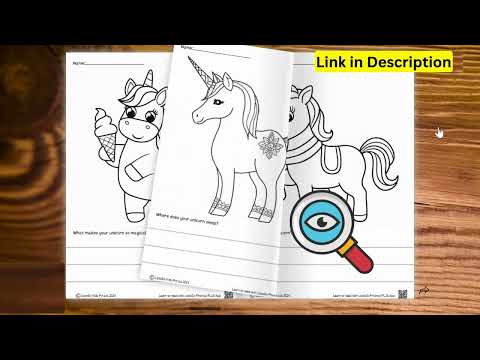 Unicorn Colouring Book with Writing Prompts for Kids