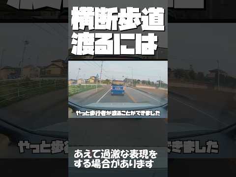 【今日の栃木県/ドラレコ】part2.6 栃木県で信号のない横断歩道を渡る際は…？#shorts