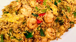 SPICY PRAWN FRIED RICE RESTAURANT STYLE | PRAWN RECIPE