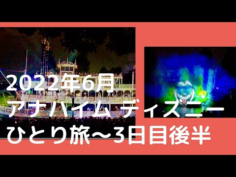 【VLOG】2022年6月アナハイムディズニーひとり旅⑤〜3日目後半　斜め上から観るファンタズミック! とMickey's Mix Magic