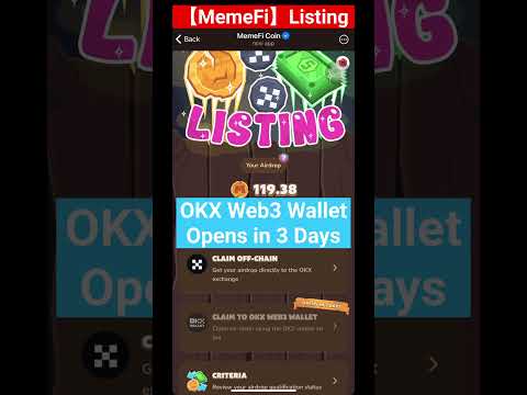 【MemeFi】Listing | OKX Web3 Wallet | Opens in 3 Days #memefi #listing #airdrop #okx #telegram #games