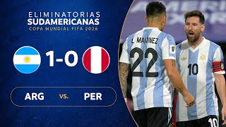 ARGENTINA vs. PERÚ [1-0] | RESUMEN | ELIMINATORIAS SUDAMERICANAS | FECHA 12