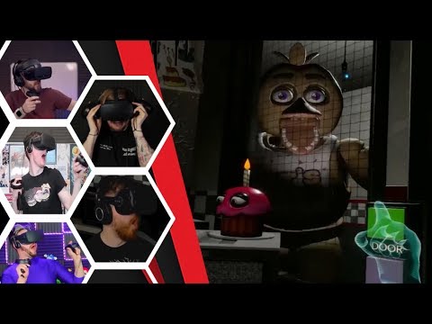 Let's Players Reaction To Experiencing FNAF 1 In The Official VR Game | FNAF Help Wanted