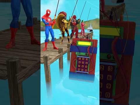 Spider-man challenge fishing vs Venom, Joker #gta #gtav  #spiderman #funnyvideo #homemaranha