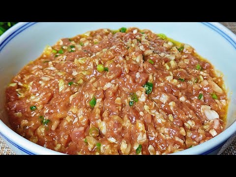 Secret to Juicy Ground Meat: Restaurant-Style Recipe ! ジューシーなひき肉の秘訣：レストラン風レシピ！ 육즙 가득한 다진 고기 비법 调肉馅秘诀