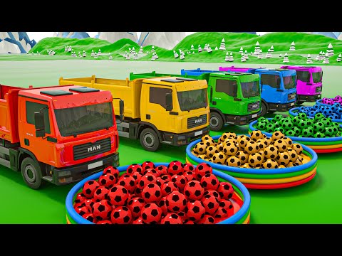 Old MacDonald Songs - Soccer balls change the color of the pool - Baby Nursery Rhymes & Kids Songs