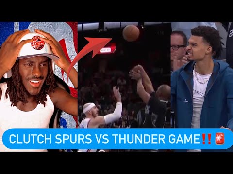 Reaction To Spurs Vs Thunder (CRAZY GAME!!) IST Highlights