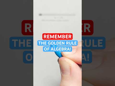 REMEMBER the Golden Rule of #Algebra! #Shorts #SAT