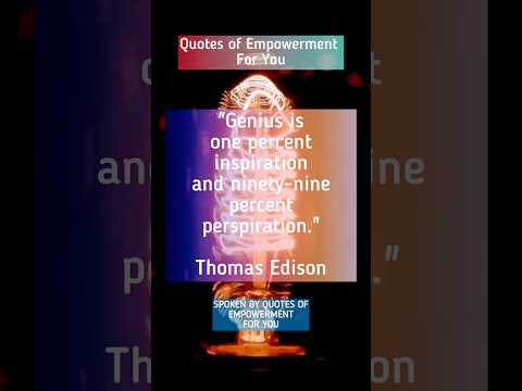 Be Inspired or Not by Thomas Edison! - Quote 28/100 Famous Quotes Challenge #Shorts #Quotes #ForYou