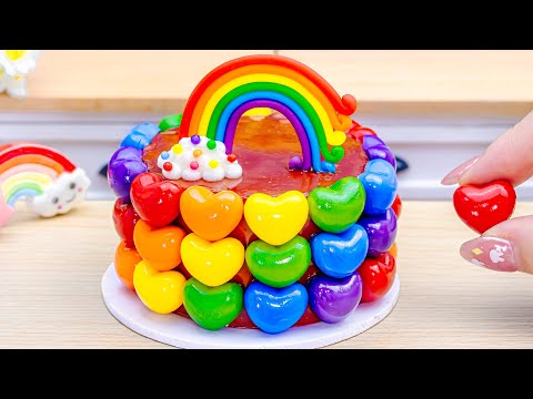 💞Amazing Rainbow Cake 💞Satisfying Miniature Rainbow Cake Decorating Ideas by Lotus Cakes