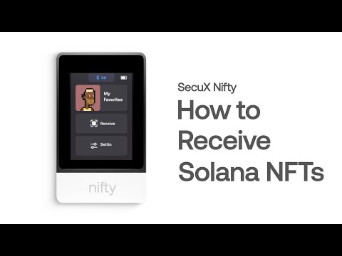 SecuX Nifty Tutorial - How to Receive Solana NFTs