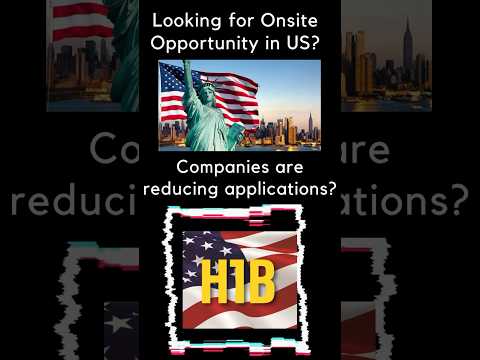 Onsite in US, H1B Visas reduced for Indians? #TCS #Infosys #Capgemini #Cognizant #itjobs #amazon