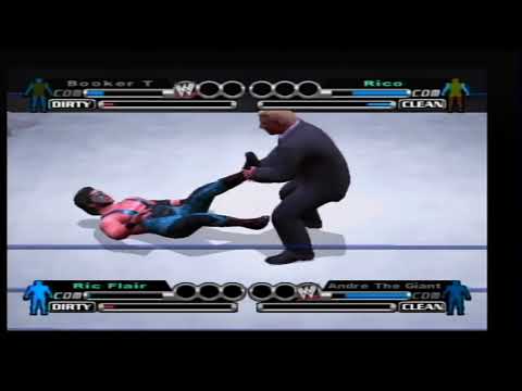 WWE Smackdown Vs Raw - Booker T & Ric Flair Vs Rico & Andre The Giant